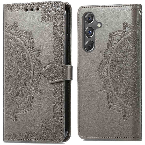 imoshion Etui de téléphone portefeuille Mandala Samsung Galaxy A15 (5G/4G) - Gris