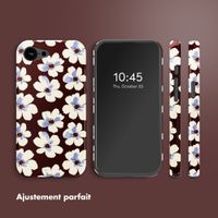 Selencia Coque arrière Vivid avec MagSafe Apple iPhone 16e - Choco Flower Pop