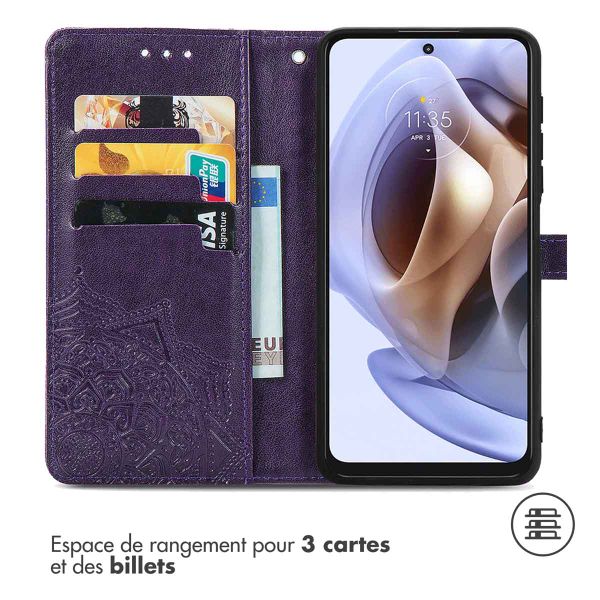 imoshion Etui de téléphone portefeuille Mandala Motorola Moto G14 - Violet