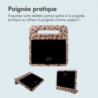 imoshion Coque arrière Kidsproof Design avec poignée Apple iPad 11 (2025) 11 pouces A16 / iPad 10 (2022) 10.9 pouces - Motif panthère