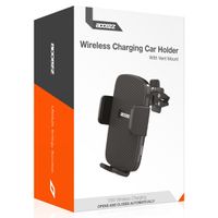 Accezz ﻿Support de téléphone pour voiture - Chargeur sans fil - Grille d'aération - Noir