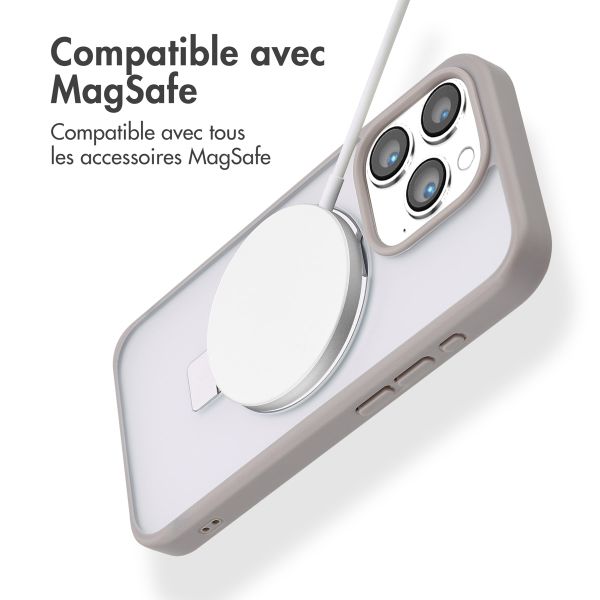 Accezz Coque Ring Stand avec MagSafe iPhone 15 Pro - Grey