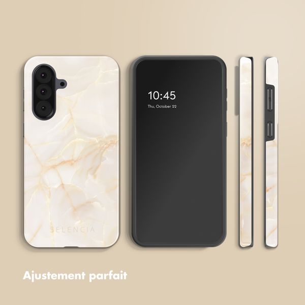 Selencia Coque arrière Vivid Samsung Galaxy A37 (5G) - Golden Beige Marble