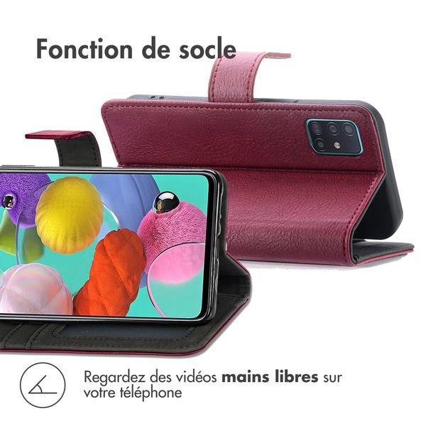 imoshion Étui de télephone portefeuille Samsung Galaxy A51 - Bordeaux