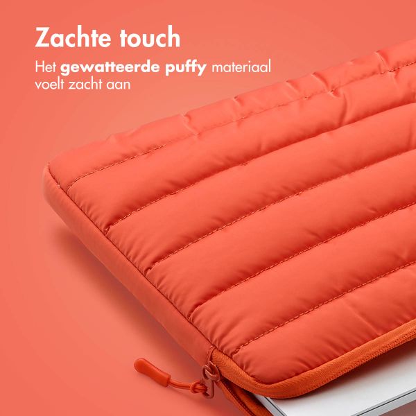 imoshion Pochette ordinateur Puffer 13-14 pouces - Apricot Crush Orange