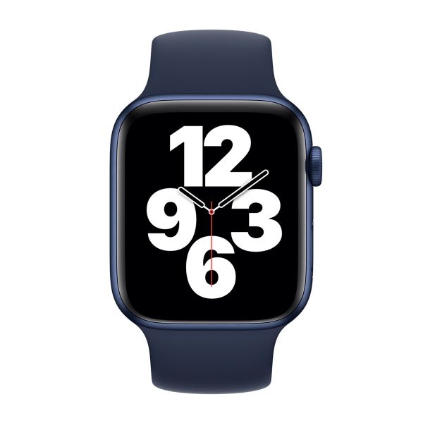 Apple Bracelet Boucle unique en Silicone Apple Watch | 44/45/46/49 mm - Taille 5 - Deep Navy