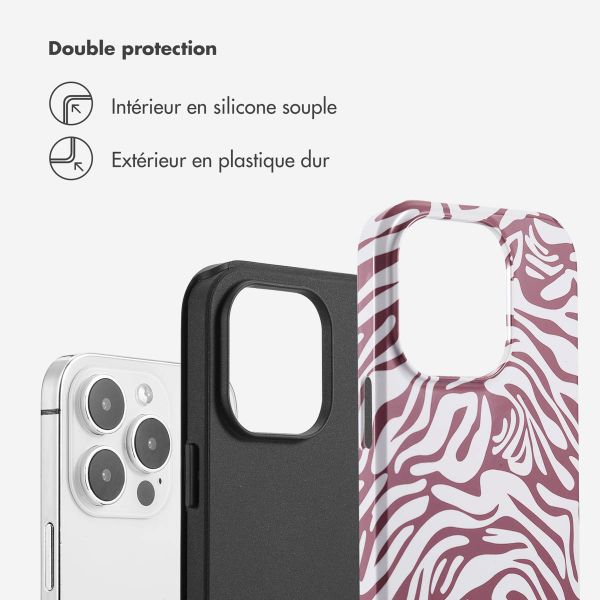 Selencia Coque arrière Vivid Apple iPhone 14 Pro - Trippy Swirl Dark Rose