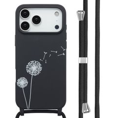 imoshion Coque design en silicone avec cordon Apple iPhone 17 Pro Max - Dandelion Black