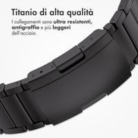 Accezz Bracelet en acier Titane mat Apple Watch | 44/45/46/49 mm - Noir