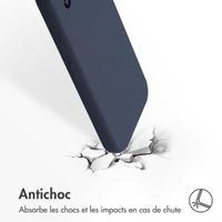 Accezz Coque Liquid Silicone Google Pixel 9A - Bleu foncé