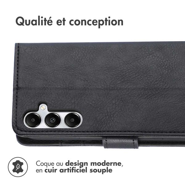 imoshion Étui de téléphone portefeuille Luxe Samsung Galaxy A55 - Noir