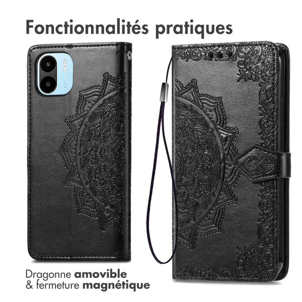imoshion Etui de télephone Mandala Xiaomi Redmi A1 / A2 - Noir
