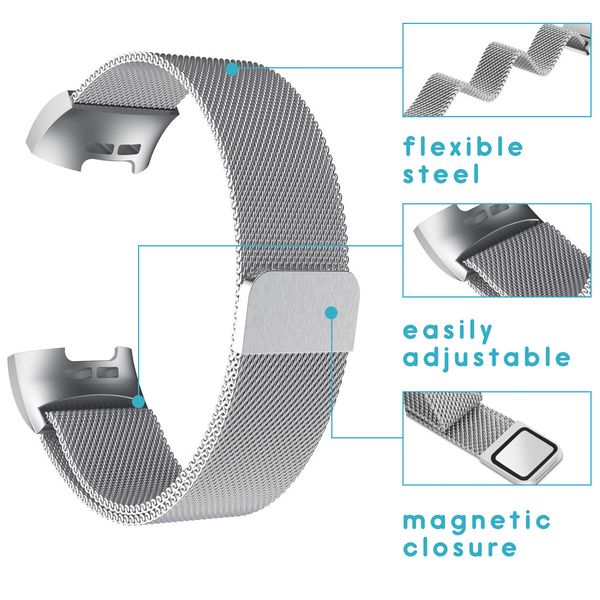 imoshion Milanais Watch bracelet Fitbit Charge 3 / 4 - Argent