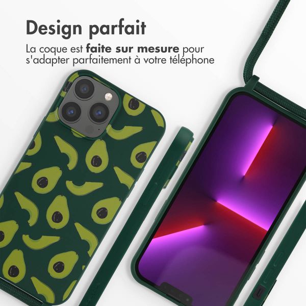 imoshion Coque design en silicone avec cordon Apple iPhone 13 Pro Max - Avocado Green
