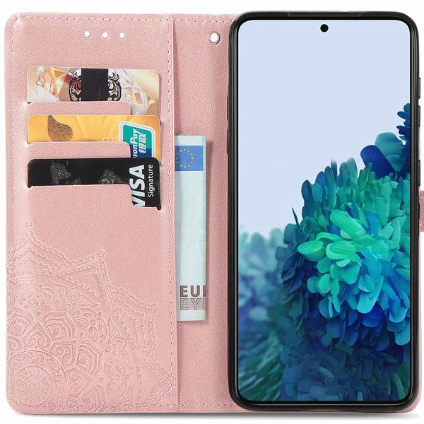 imoshion Etui de télephone Mandala Samsung Galaxy S21 - Rose Doré