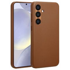 Accezz Coque arrière en cuir avec MagSafe Samsung Galaxy S24 Plus - Sienna Brown