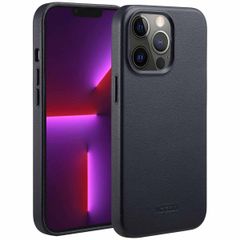 Accezz Coque arrière en cuir avec MagSafe Apple iPhone 13 Pro - Onyx Black