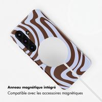 Selencia Coque arrière Vivid avec MagSafe Samsung Galaxy S25 - Dream Swirl Chocolate