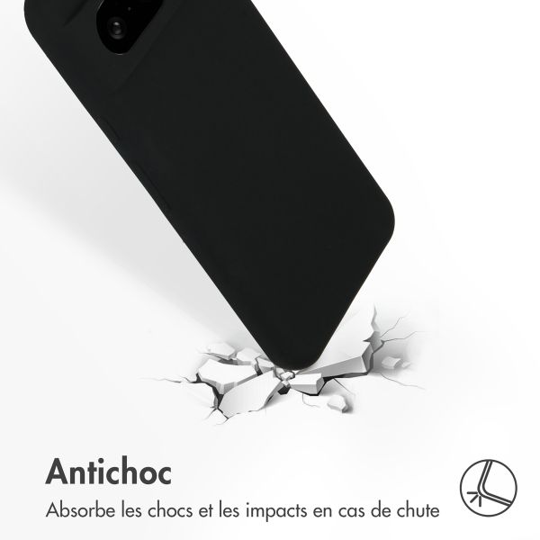 Accezz Coque Liquid Silicone Google Pixel 8 - Noir