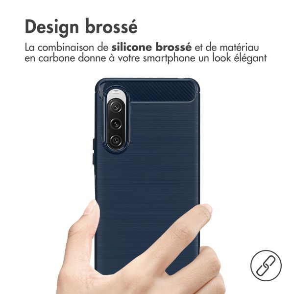 imoshion Coque Brushed Sony Xperia 10 V - Bleu foncé