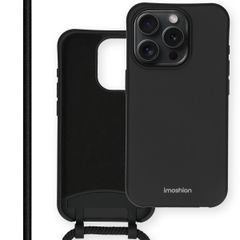 imoshion Coque de couleur avec cordon amovible Apple iPhone 15 Pro - Noir