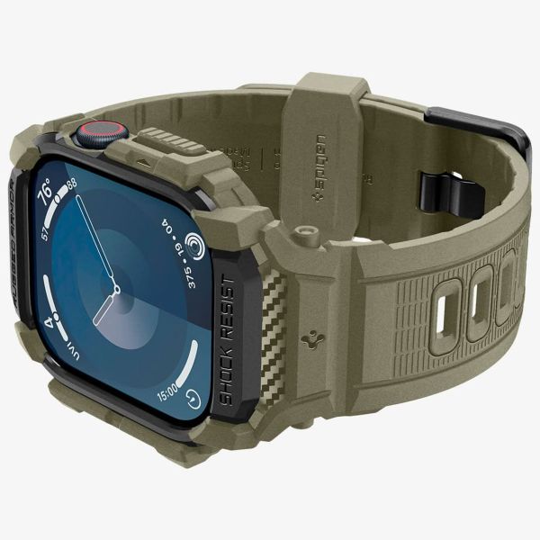 Spigen Coque Rugged Armor™ Pro Apple Watch 10 - 46 mm - Vintage Khaki