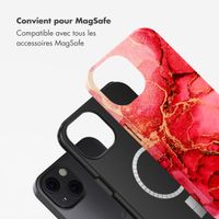 Selencia Coque arrière Vivid Tough avec MagSafe iPhone 13 - Rosy Marble