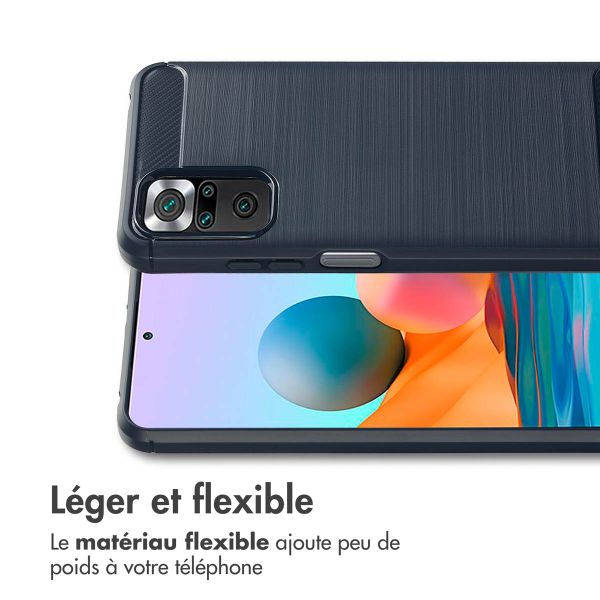 imoshion Coque Brushed Xiaomi Redmi Note 10 (5G) - Bleu foncé