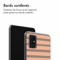 imoshion Coque Design Samsung Galaxy A51 - Striped Peach Reverse