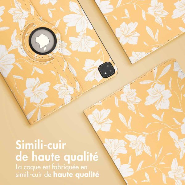 imoshion Coque tablette Design rotatif à 360° iPad Air 13 pouces (2025) M3 / (2024) M2 - Yellow Flowers