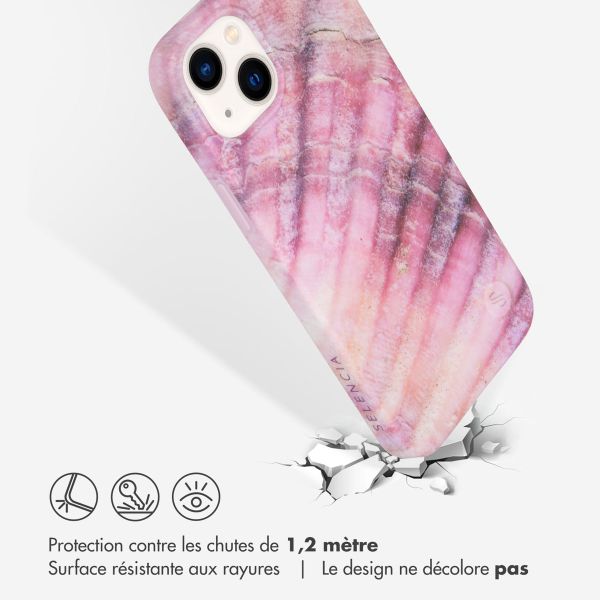 Selencia Aurora Coque Fashion iPhone 14 Plus - ﻿Coque durable - 100 % recyclée - Ocean Shell Purple