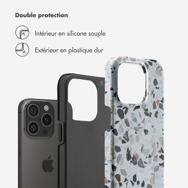 Selencia Coque arrière Vivid Tough iPhone 15 Pro - Chic Terazzo