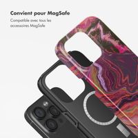 Selencia Coque arrière Vivid Tough avec MagSafe iPhone 15 Pro - Marble Purple