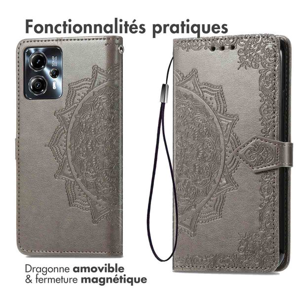 imoshion Etui de télephone Mandala Motorola Moto G13 / G23 - Gris