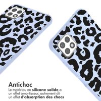 imoshion Coque design en silicone avec cordon Samsung Galaxy A22 (5G) - Animal Lila