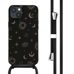 imoshion Coque design en silicone avec cordon Apple iPhone 14 Plus - Sky Black