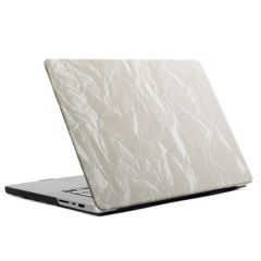 Selencia Coque en velours Apple MacBook Air 15 pouces (2023 / 2024 M3 chip / 2025 M4 chip) - A2941 / A3114 / A3241 - Beige