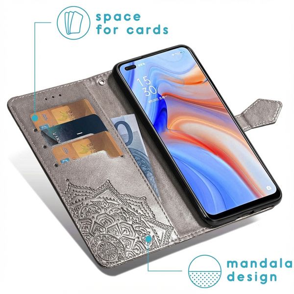 imoshion Etui de télephone Mandala Oppo Reno4 5G - Gris
