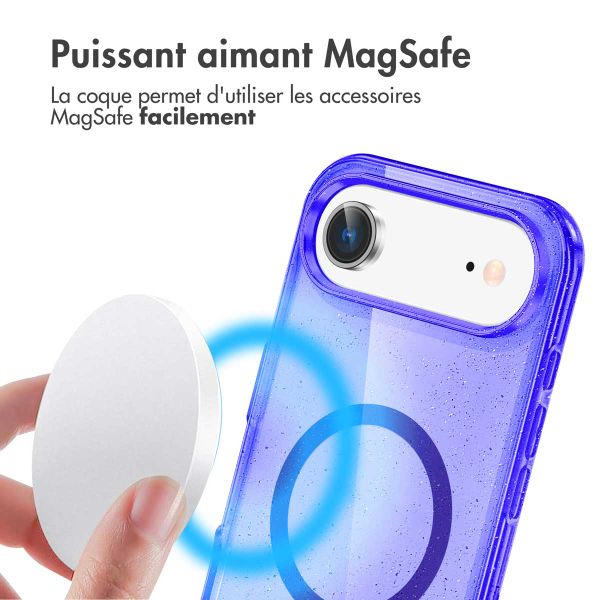 imoshion Coque Pailletée avec MagSafe Apple iPhone Air - Violet