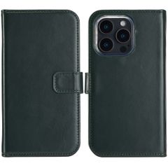 Selencia Étui portefeuille en cuir véritable Apple iPhone 16 Pro Max - Vert