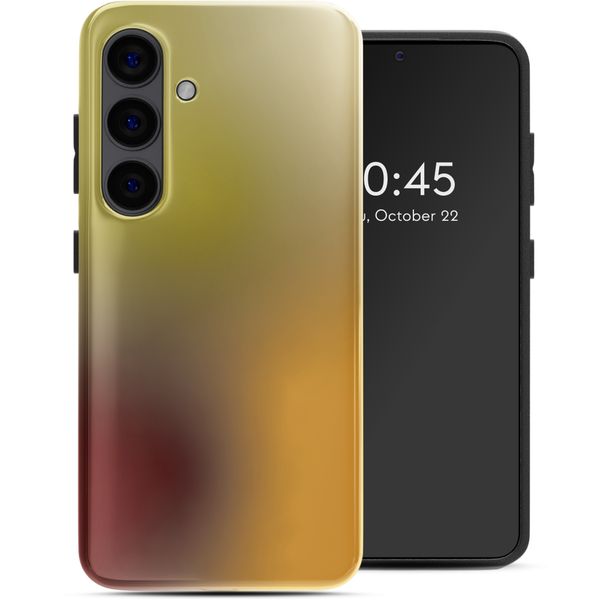 Selencia Coque arrière Vivid Samsung Galaxy S24 - Gradient Olive Dust