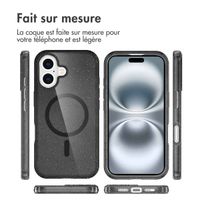 imoshion Coque Pailletée avec MagSafe Apple iPhone 16 - Glitter Noir