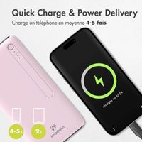 imoshion Batterie externe - 27.000 mAh - Quick Charge et Power Delivery - Rose