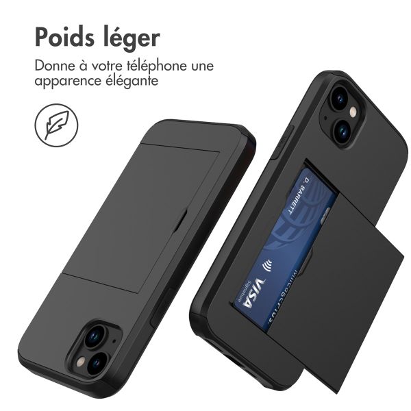 imoshion Coque arrière avec porte-cartes Apple iPhone 14 - Noir