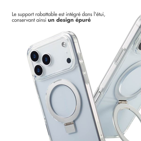 Accezz Coque Ring Stand avec MagSafe Apple iPhone 17 Pro - Transparent