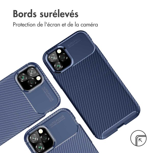 imoshion Coque silicone Carbon iPhone 11 Pro Max - Bleu