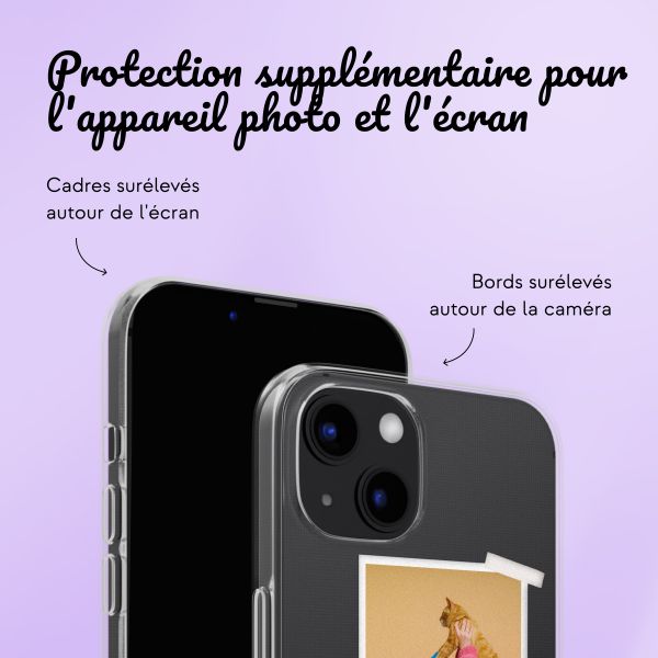 Coque personnalisée avec pellicule N°2 iPhone 13 - Transparent