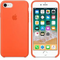 Apple Coque en silicone Apple iPhone SE (2022 / 2020) / 8 / 7 - Spicy Orange