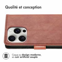 imoshion Étui de télephone portefeuille Apple iPhone 16 Pro Max - Marron