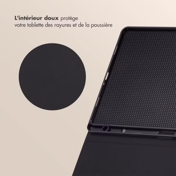 Selencia Coque tablette Sabi avec imprimé léopard Samsung Galaxy Tab A9 Plus - Midnight Black